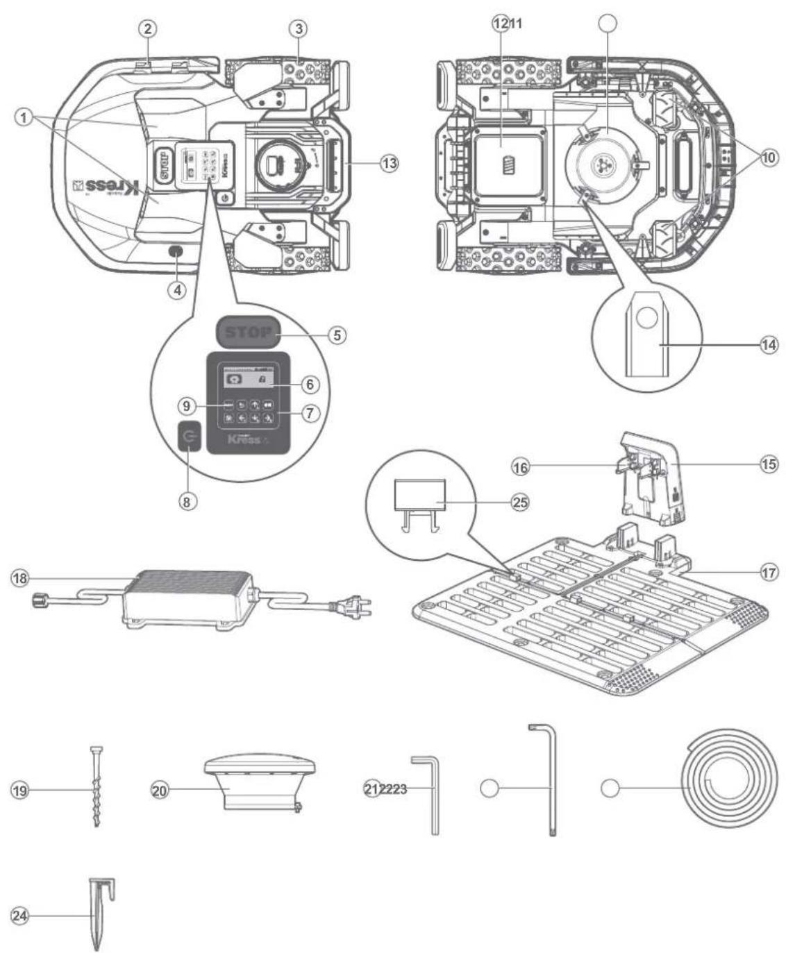 KRESS Mission RTKn KR160E.A - Onderdelenlijst - 1