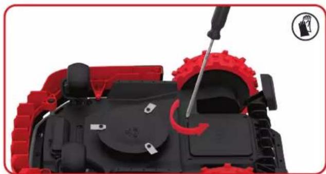 KRESS Mission RTKn KR161E - När du behöver byta batteri, följ dessa steg: - 1