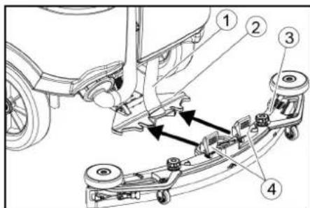 Kärcher B 110 R Classic - Montaje de la barra de aspiración - 1