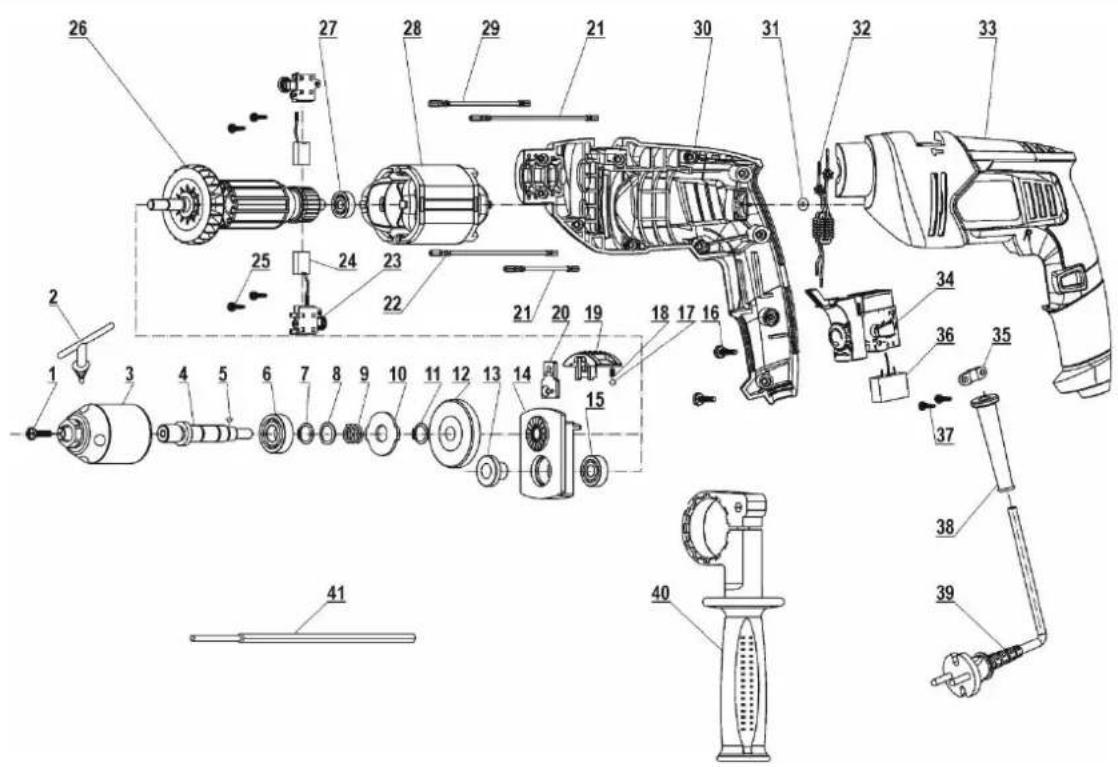DEDRA DED7958K - DE SCHLAGBOHRMASCHINE - 3
