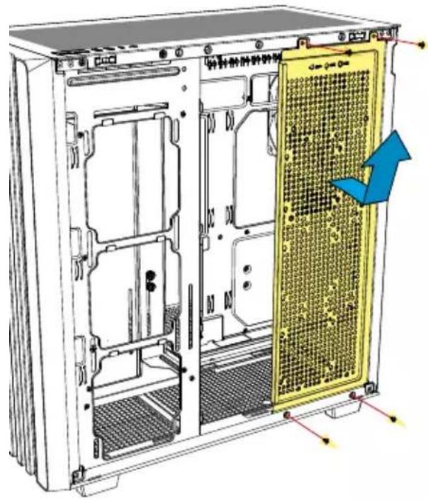 Sharkoon REBEL C70M - Installer le radiateur sous le panneau supérieur - 1