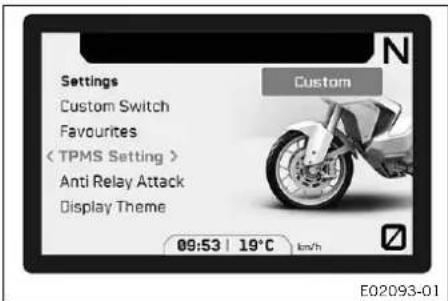 KTM 1290 Super Adventure S (2024) - TPMS Setting - 1