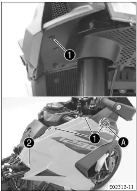 KTM 1290 Super Adventure S (2024) - Monter le cache latéral avant - 1