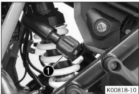 KTM 1290 SUPER ADVENTURE (2018) - Régler la prétension du ressort de l'amortisseur - 1