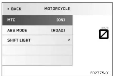 KTM 790 Duke (2024) - Contrôle de la traction de la moto (MTC) - 1