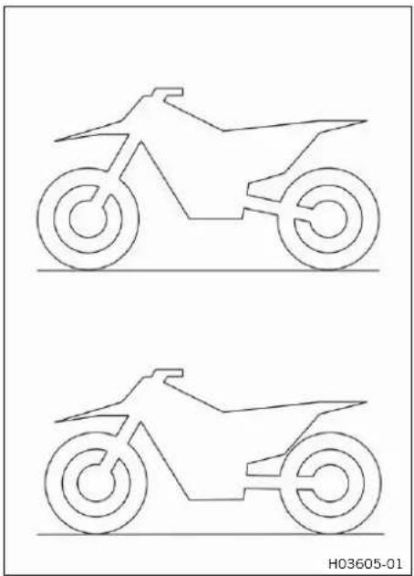 KTM 50 SX (2024) - Options de réglage de la hauteur d'assise - 1