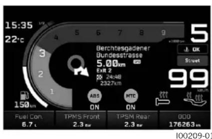 KTM 890 Adventure R Rally (2024) - Affichage Navigation - 1
