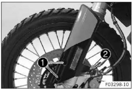 KTM 890 Adventure R Rally (2024) - Déposer la protection de fourche - 1