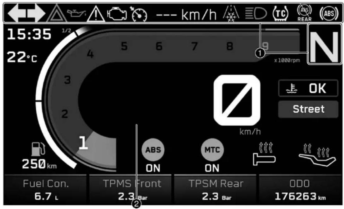 KTM 890 Adventure R (2024) - Tableau de bord - 1