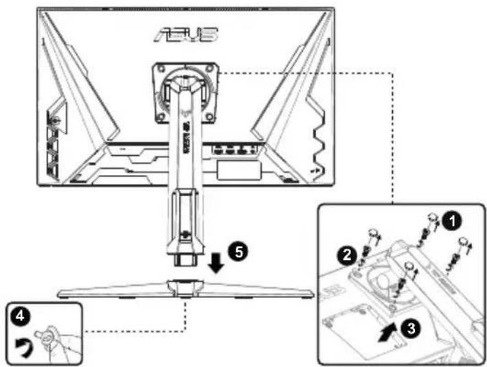 ASUS TUF Gaming VG279QL3A - Odpojení ramena/stojanu - 2