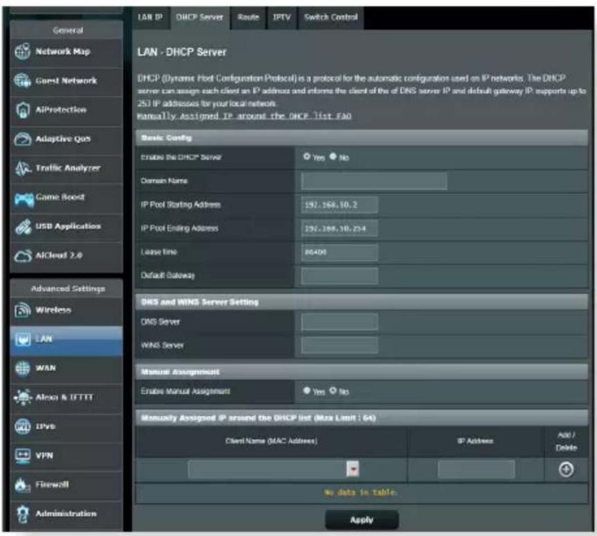 ASUS RT-AX82U V2 - Serveur DHCP - 1
