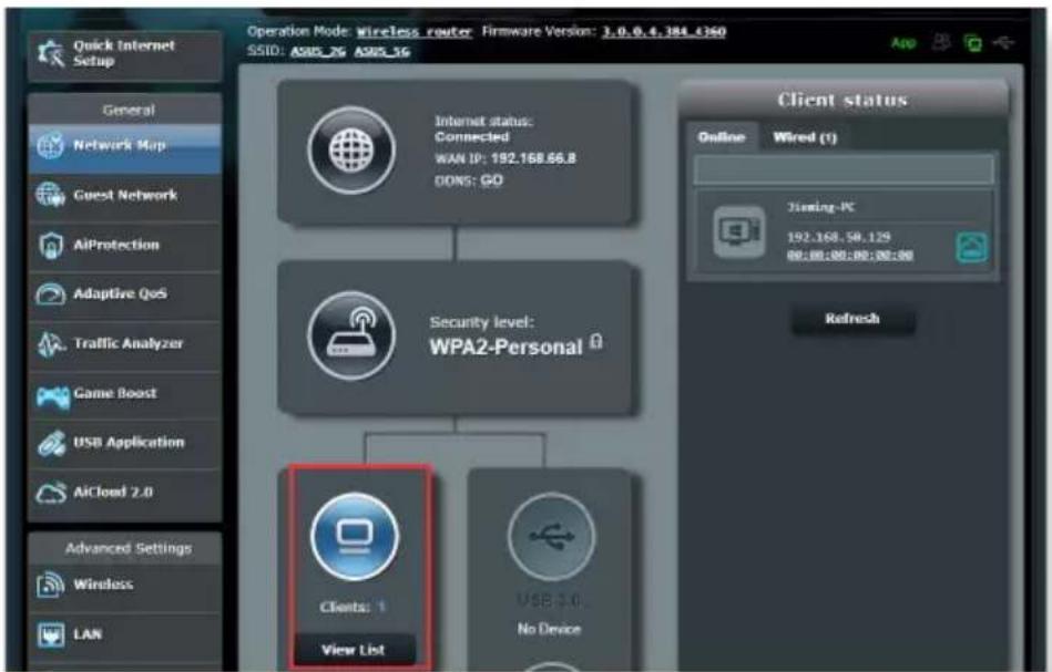 ASUS RT-AX82U V2 - Gérer les clients du réseau - 1
