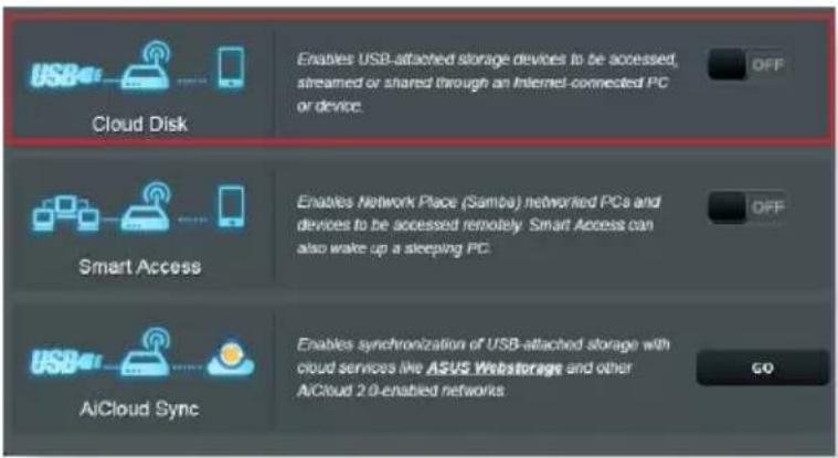 ASUS RT-AX82U V2 - Pour créer un disque de stockage dans le Cloud : - 1