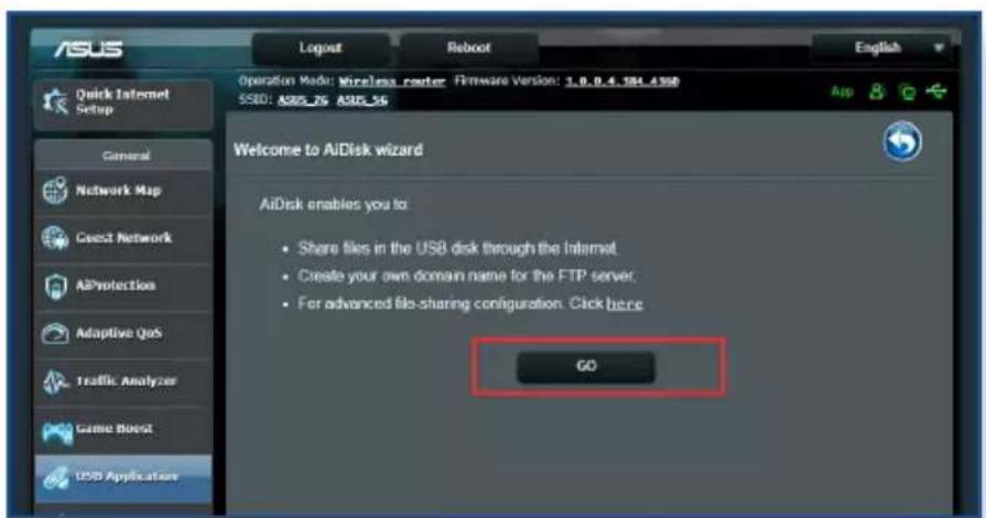 ASUS RT-AX82U V2 - Pour utiliser AiDisk : - 1