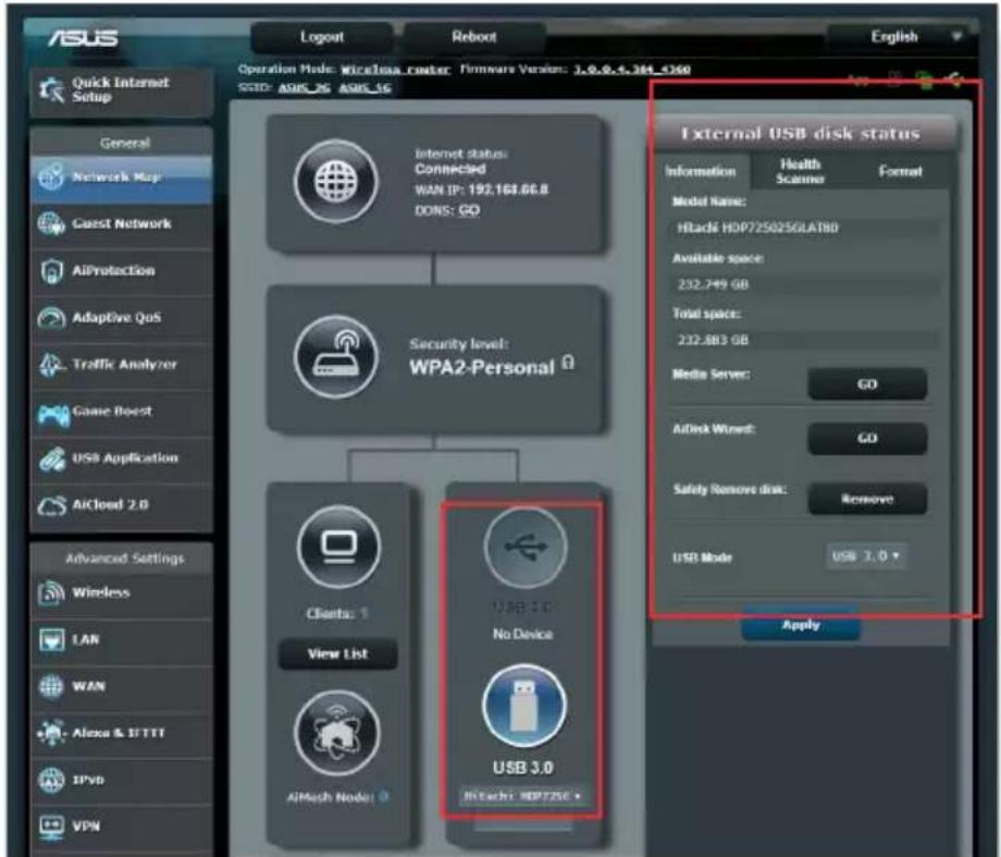 ASUS RT-AX82U V2 - Surveiller un périphérique USB - 1