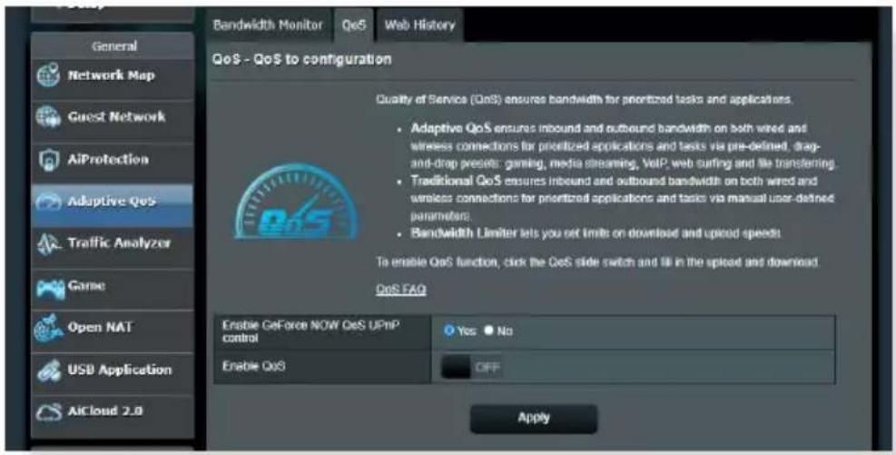 ASUS RT-AX82U V2 - Gérer le service QoS (Qualité de service) - 1