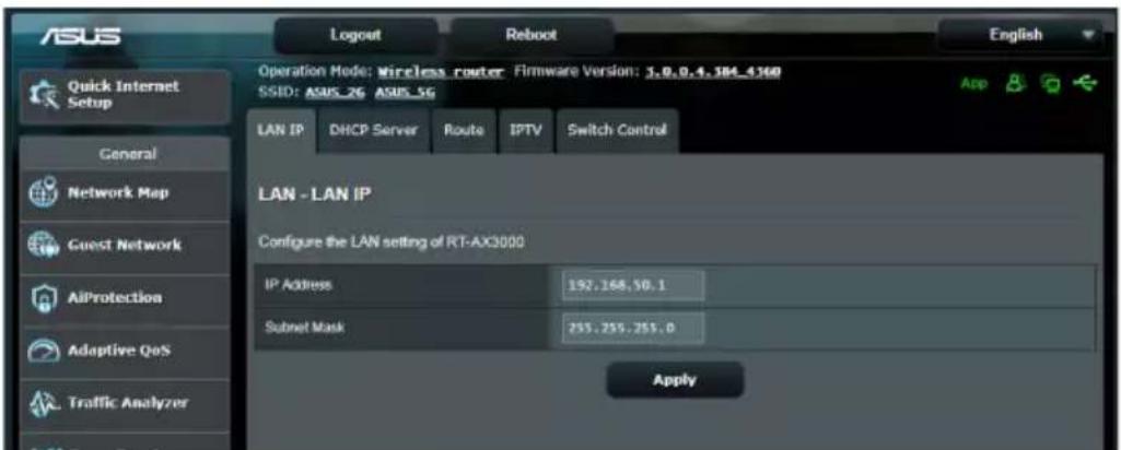 ASUS RT-AX3000 V2 - IP réseau local (LAN) - 1