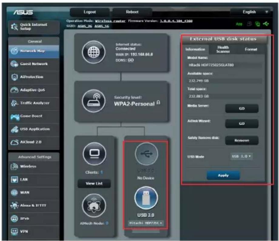 ASUS RT-AX3000 V2 - Surveiller un périphérique USB - 1