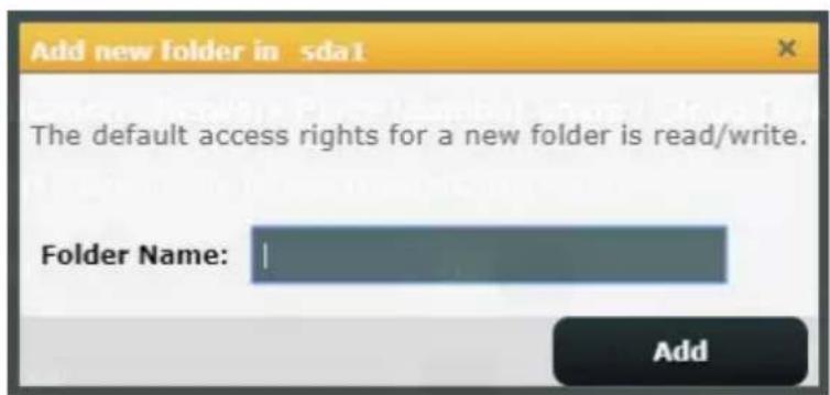 ASUS RT-AX3000 V2 - Pour ajouter un dossier : - 1