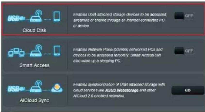 ASUS RT-AX3000 V2 - Pour creer un disque de stockage dans le Cloud : - 1