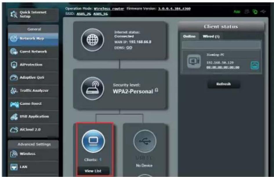 ASUS RT-AX3000 V2 - Gérer les clients du réseau - 1
