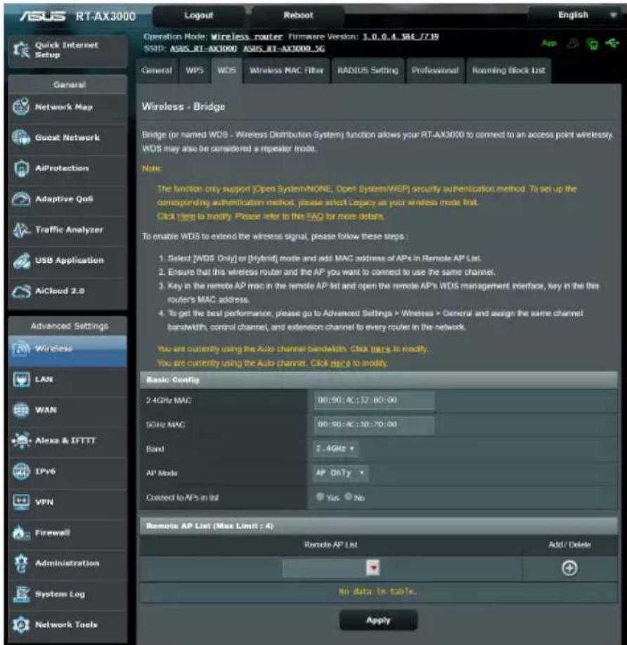 ASUS RT-AX3000 V2 - Pontage WDS - 1