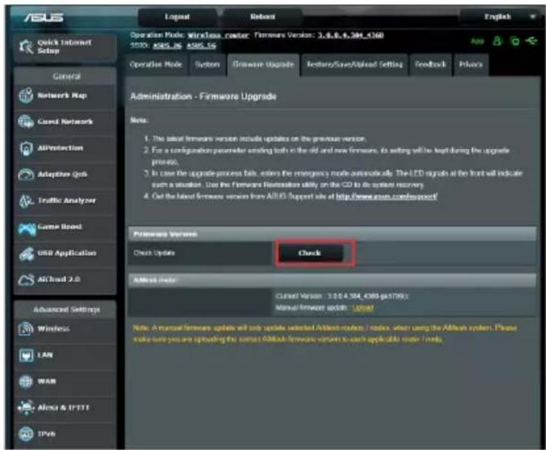 ASUS RT-AX3000 V2 - Mettez à jour le firmware. - 1