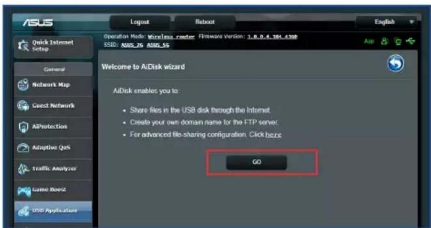 ASUS RT-AX3000 V2 - Pour utiliser AiDisk : - 1