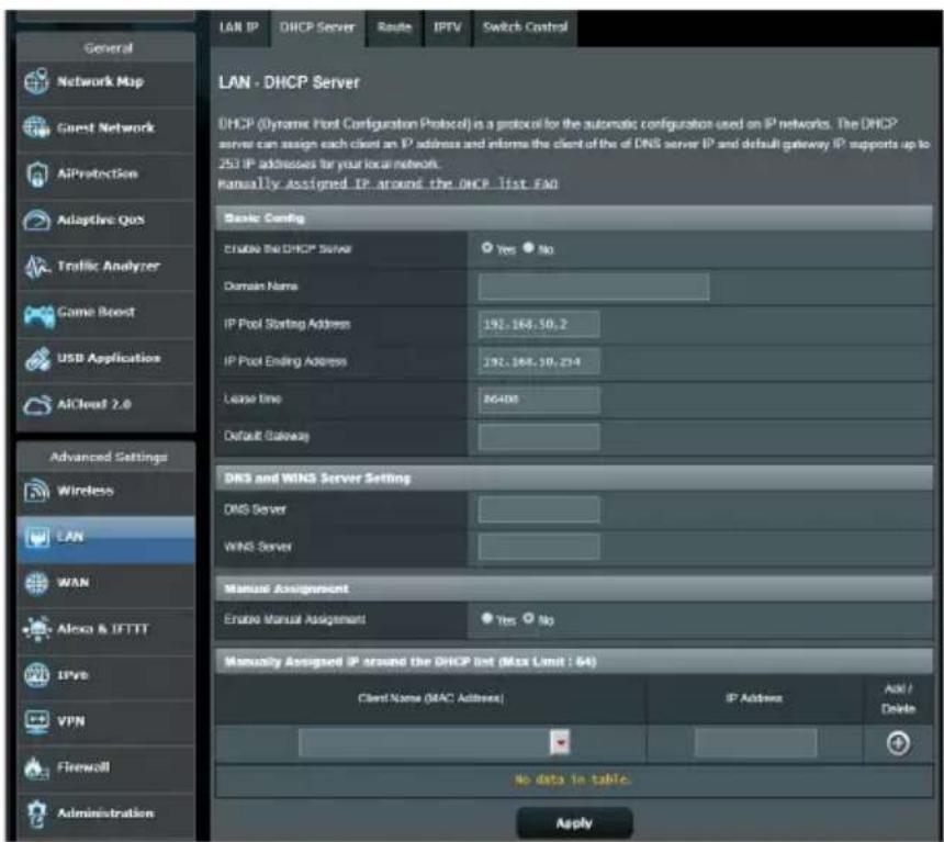 ASUS RT-AX3000 V2 - Serveur DHCP - 1