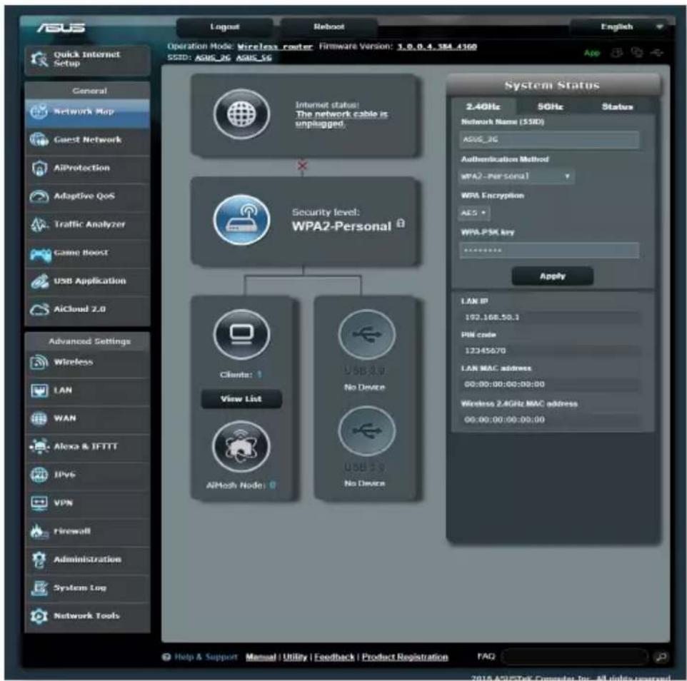 ASUS RT-AX3000 V2 - Utiliser la carte du réseau - 1