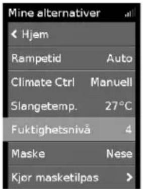 ResMed ClimateLineAir Oxy - Fuktighetsnivå - 1