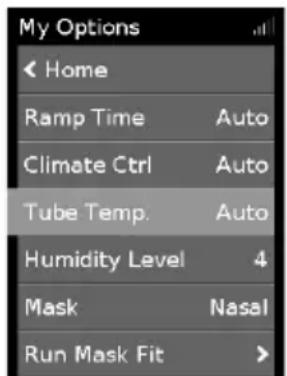 ResMed ClimateLineAir Oxy - Tube Temperature (Teplota trubice) - 1