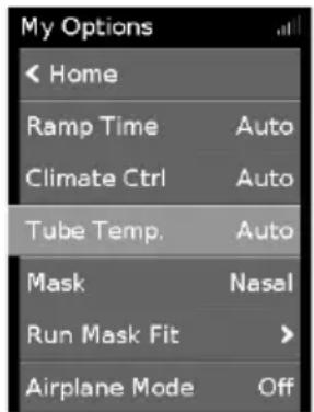 ResMed ClimateLineAir Oxy - Tube Temperature (Температура на тръбата) - 1