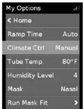 ResMed ClimateLineAir Oxy - Climate Control Manual(수동) - 4