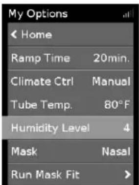 ResMed ClimateLineAir Oxy - Nemlilik Düzeyi - 1