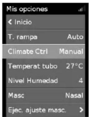 ResMed ClimateLineAir Oxy - Para ajustar el nivel de humedad: - 1