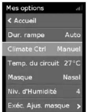 ResMed ClimateLineAir Oxy - Pour ajuster le niveau d'humidité : - 1