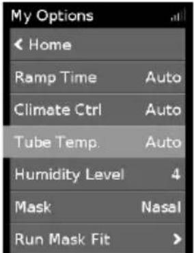 ResMed ClimateLineAir Oxy - Tüp Sıcaklığı - 1