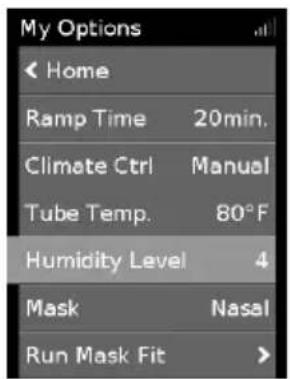 ResMed ClimateLineAir Oxy - Humidity Level - 1