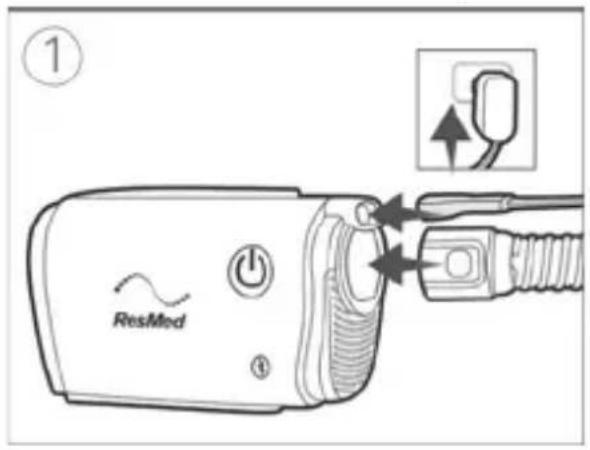 ResMed AirMini - Den Nasal- oder Nasenpolsteranschluss verwenden - 1