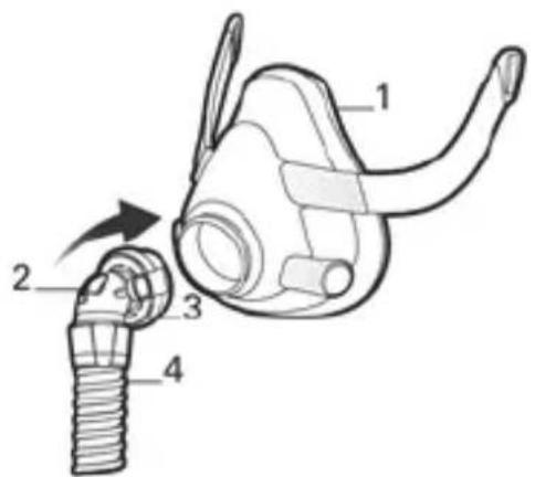 ResMed AirMini - Helmaskanslutning (för användning med kompatibla helmasker) - 1