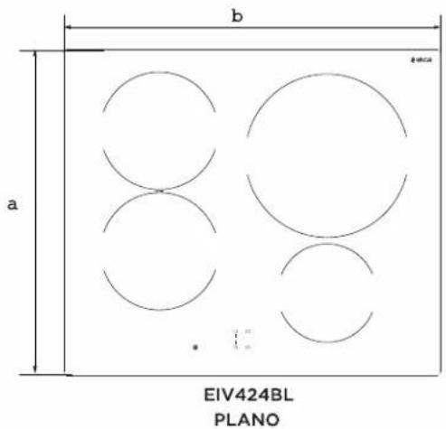 ELICA EIV536BL - DIMENSIONES DEL PRODUCTO - 1