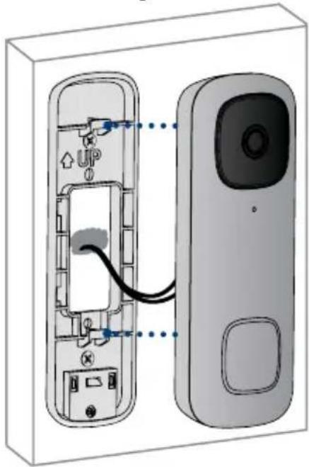 Lorex B451AJD-F - To attach the doorbell to the bracket: - 1