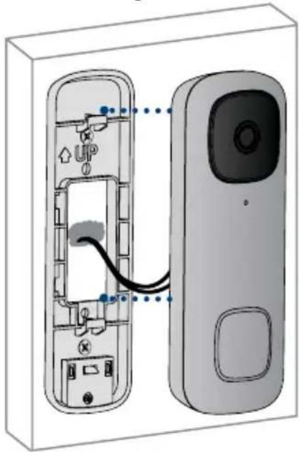 Lorex B451AJD-EG - Para fijar el timbre al soporte: - 1