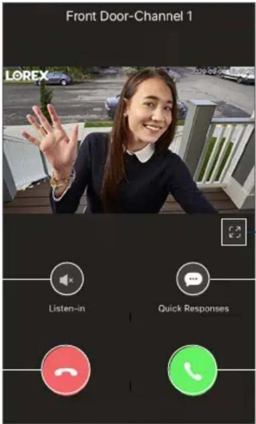 Front Door-Channel 1 LOREX Listen-in Quick Responses
