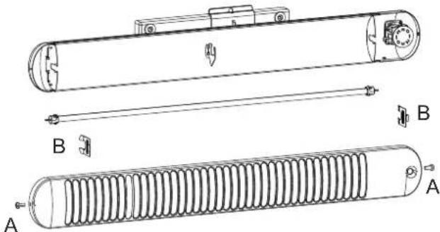 DIMPLEX BY 802 S - Changing the heating element - 1