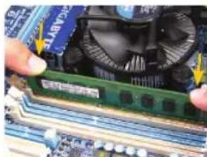 GIGABYTE GA-H55M-S2HP - Installieren eines Arbeitsspeichermoduls - 1