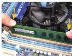 GIGABYTE GA-H55M-S2HP - Instalacija memorije - 1