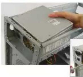 GIGABYTE GA-C847N-S2 - Preparação da caixa e instalação da fonte de alimentação - 1