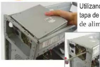 GIGABYTE GA-C847N-S2 - Preparación de la caja e instalación de la fuente de alimentación - 1